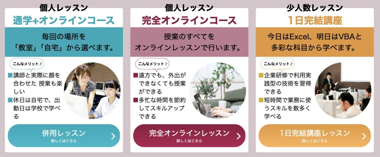 パソコンスクールISAの受講方法