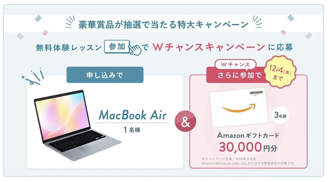 SHElikesのキャンペーン(12月)